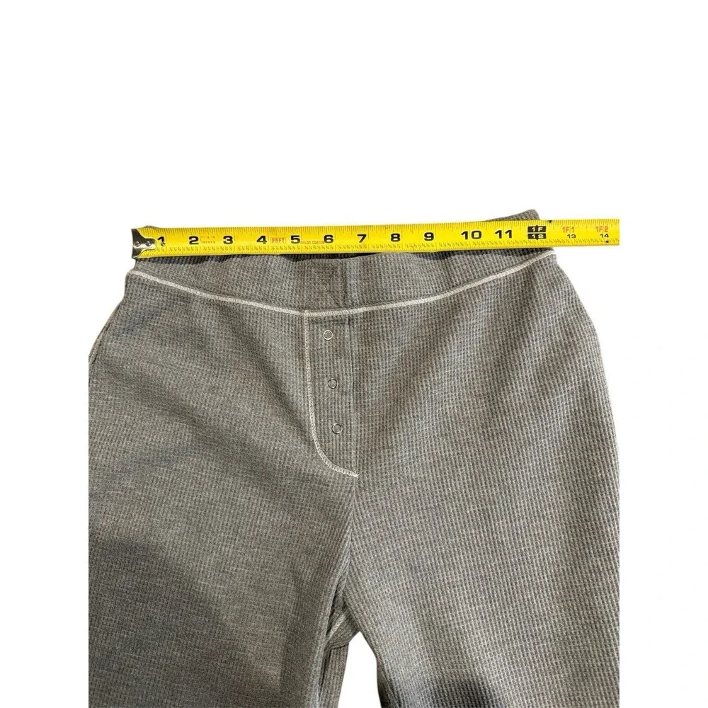 Intimately Free People Womens Thermal Pants Gray High Rise Slim flare Lounge XS